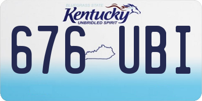 KY license plate 676UBI