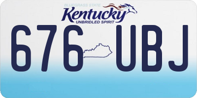 KY license plate 676UBJ