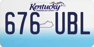 KY license plate 676UBL