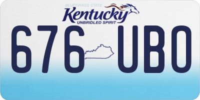 KY license plate 676UBO