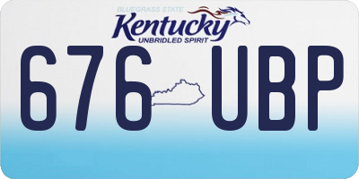 KY license plate 676UBP