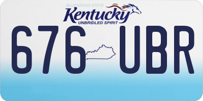KY license plate 676UBR
