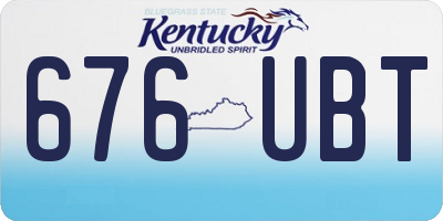 KY license plate 676UBT