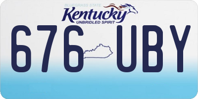KY license plate 676UBY