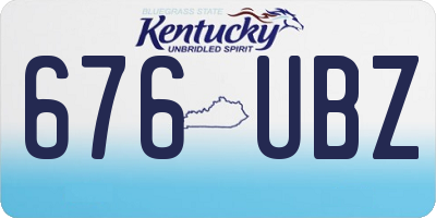 KY license plate 676UBZ
