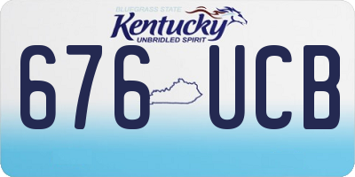 KY license plate 676UCB
