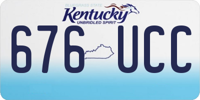 KY license plate 676UCC