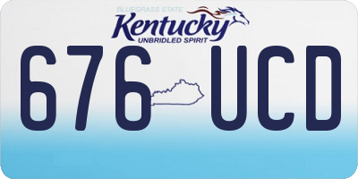 KY license plate 676UCD