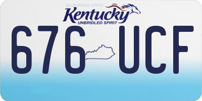 KY license plate 676UCF