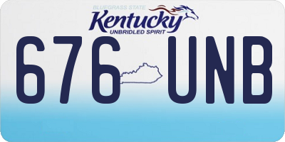 KY license plate 676UNB