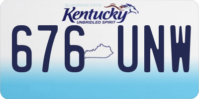 KY license plate 676UNW