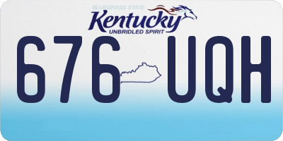 KY license plate 676UQH