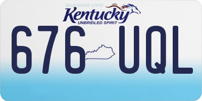 KY license plate 676UQL