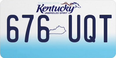 KY license plate 676UQT