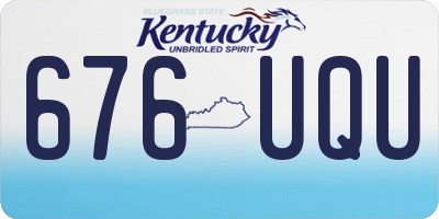 KY license plate 676UQU
