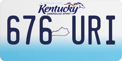 KY license plate 676URI