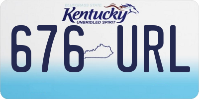 KY license plate 676URL