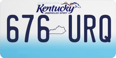 KY license plate 676URQ