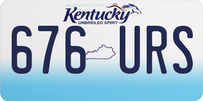 KY license plate 676URS