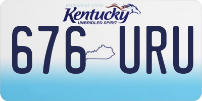 KY license plate 676URU