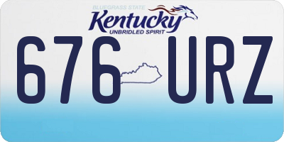 KY license plate 676URZ
