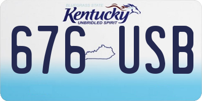 KY license plate 676USB