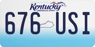 KY license plate 676USI