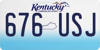 KY license plate 676USJ