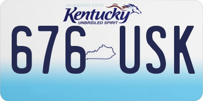 KY license plate 676USK