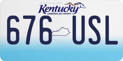 KY license plate 676USL