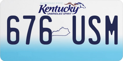 KY license plate 676USM