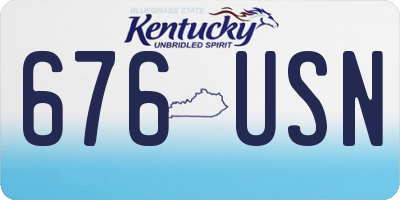 KY license plate 676USN