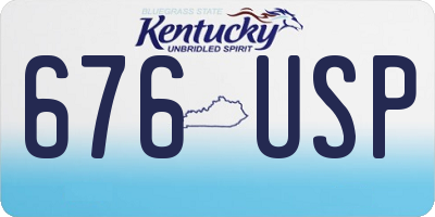KY license plate 676USP