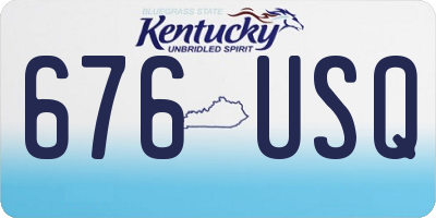 KY license plate 676USQ