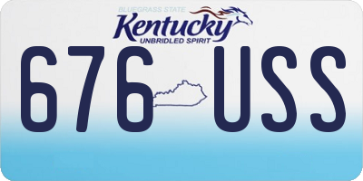 KY license plate 676USS