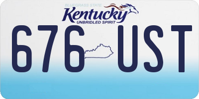 KY license plate 676UST