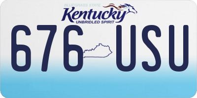 KY license plate 676USU