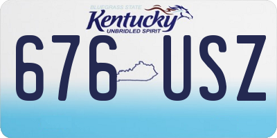 KY license plate 676USZ
