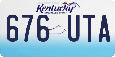 KY license plate 676UTA