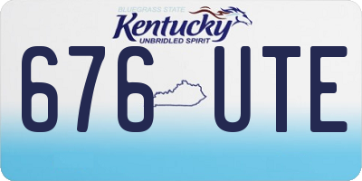 KY license plate 676UTE