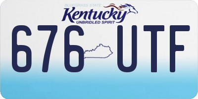 KY license plate 676UTF