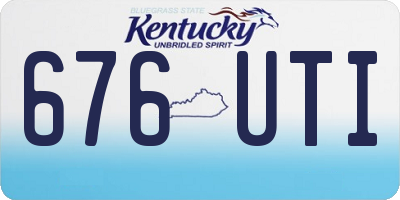 KY license plate 676UTI