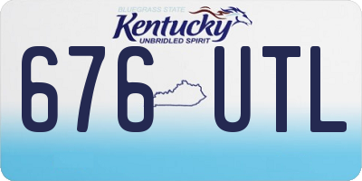 KY license plate 676UTL