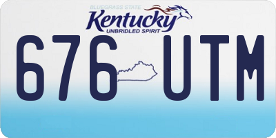 KY license plate 676UTM