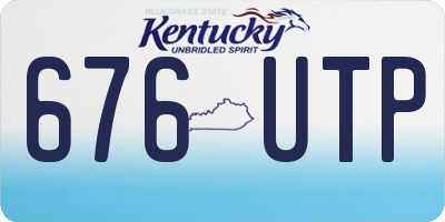 KY license plate 676UTP