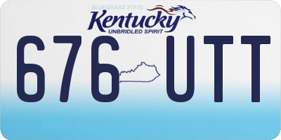 KY license plate 676UTT