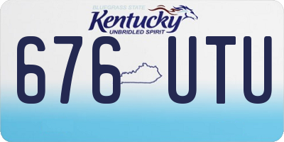 KY license plate 676UTU