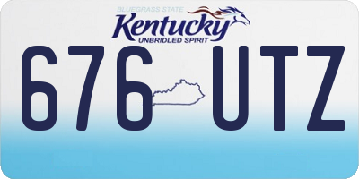 KY license plate 676UTZ