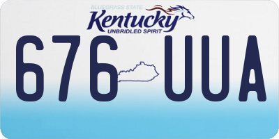 KY license plate 676UUA
