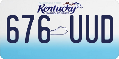 KY license plate 676UUD